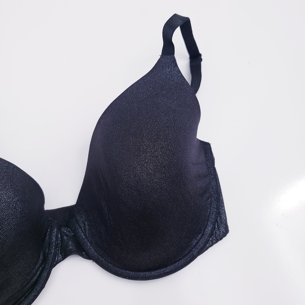 Victoria's Secret Metallic Black Glitter Uplift Semi Demi Bra - Picture 2 of 8